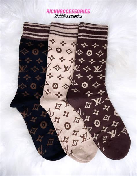 brown louis vuitton socks